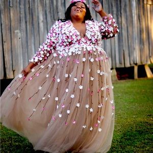 Custom made Blossom Garden Dress plus size